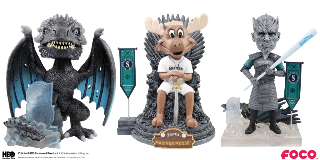 Seattle Mariners Mariner Moose Game Of Thrones Mascot Bobblehead