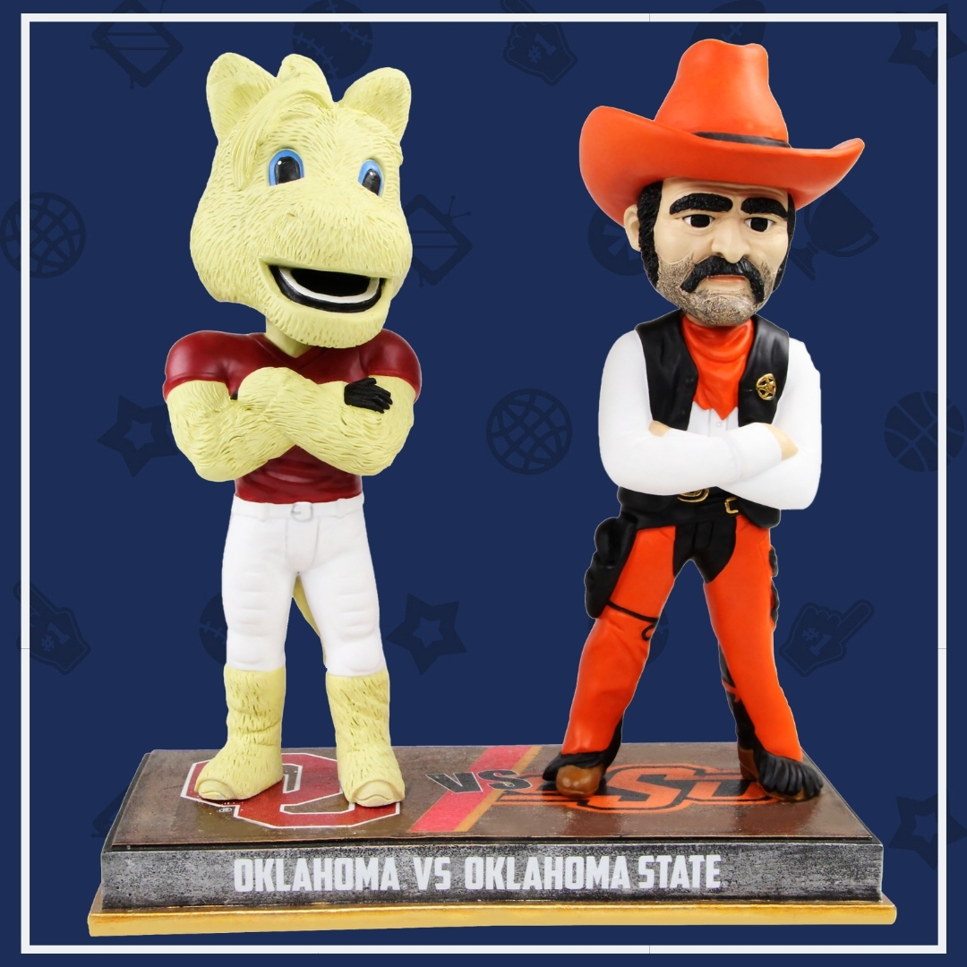 Oklahoma Vs Oklahoma State Bedlam Series Rivalry Bobblehead Now Available