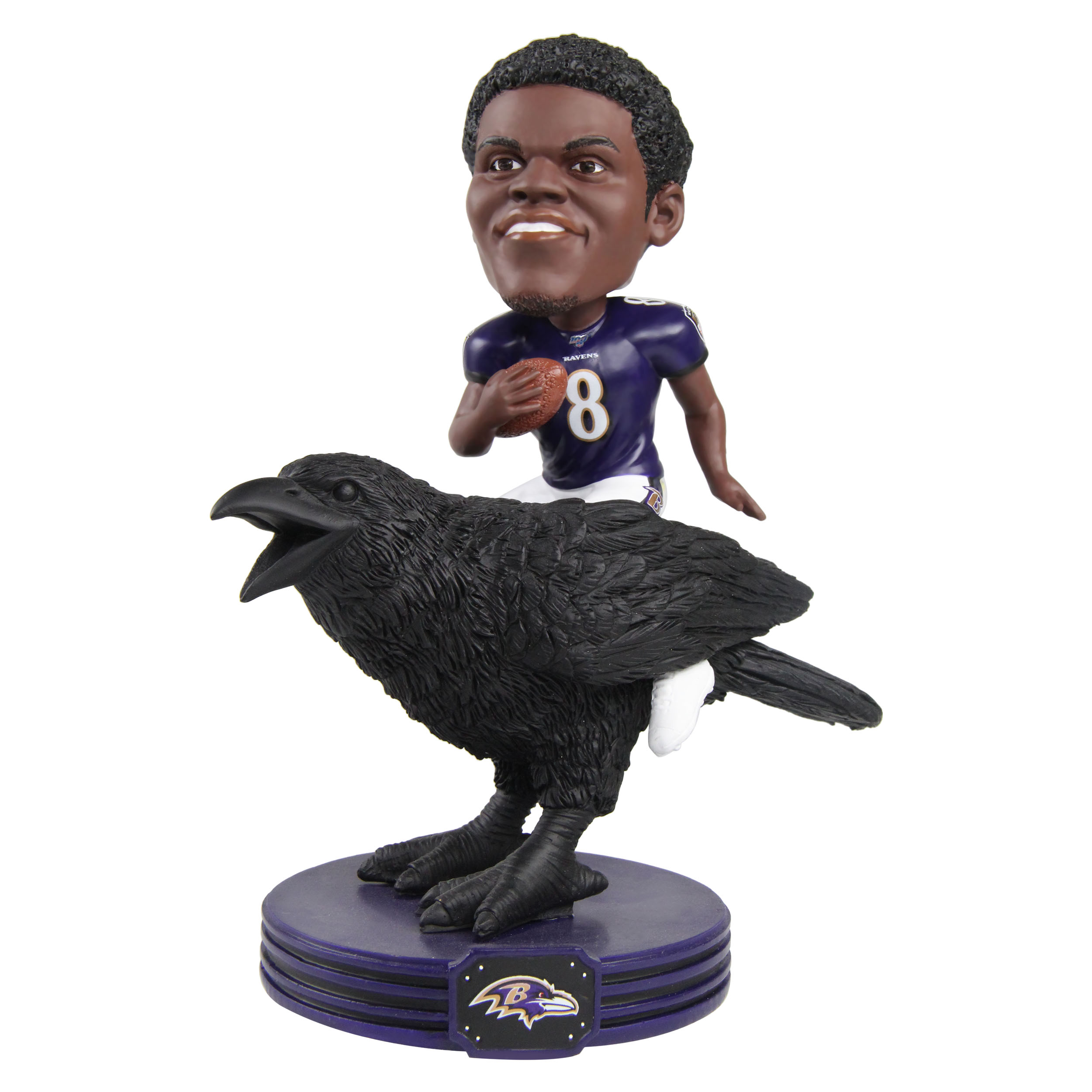 Lamar Jackson Baltimore Ravens Ratings Card Bobblehead Officially Licensed by NFL