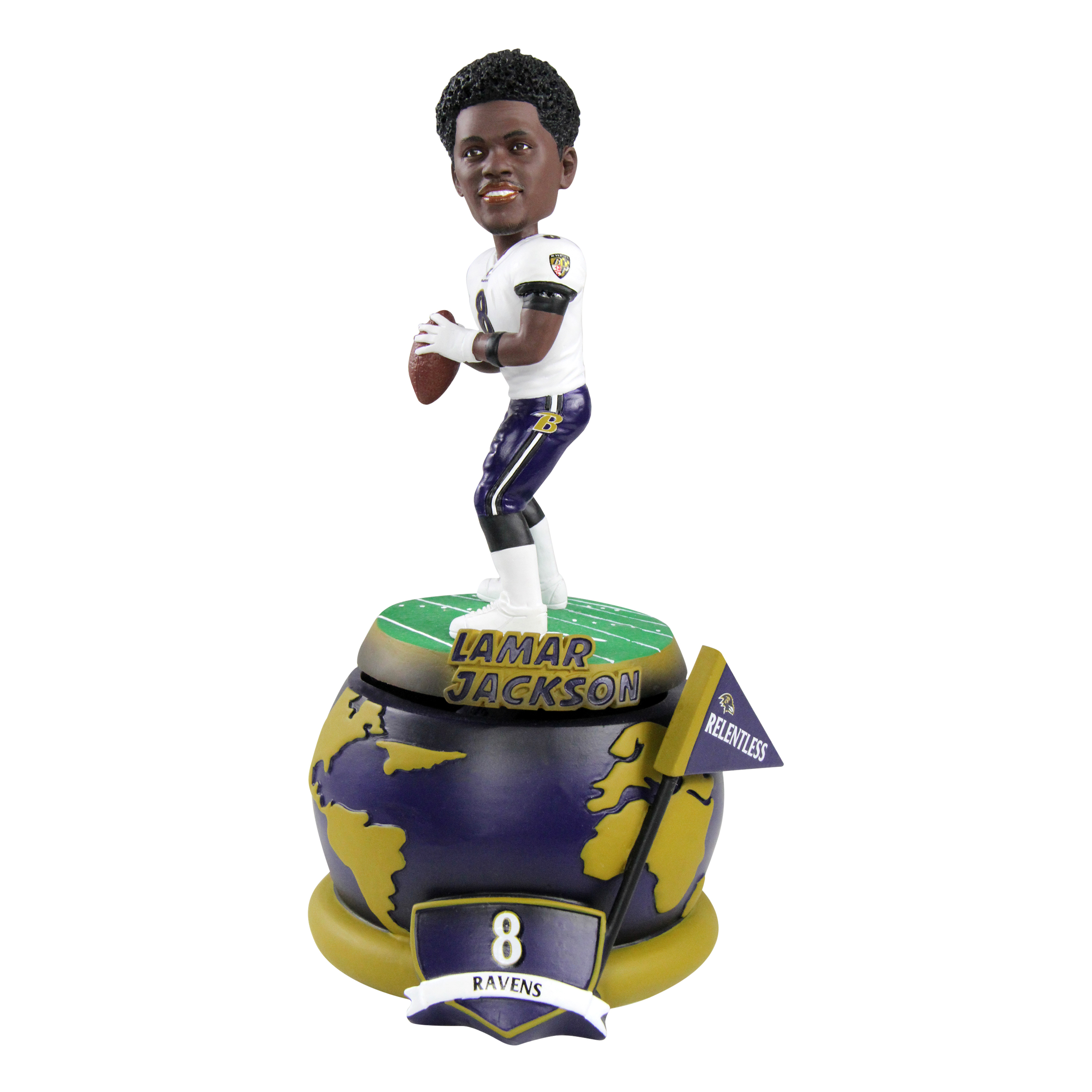 Baltimore Ravens Lamar Jackson Thematic Bobblehead