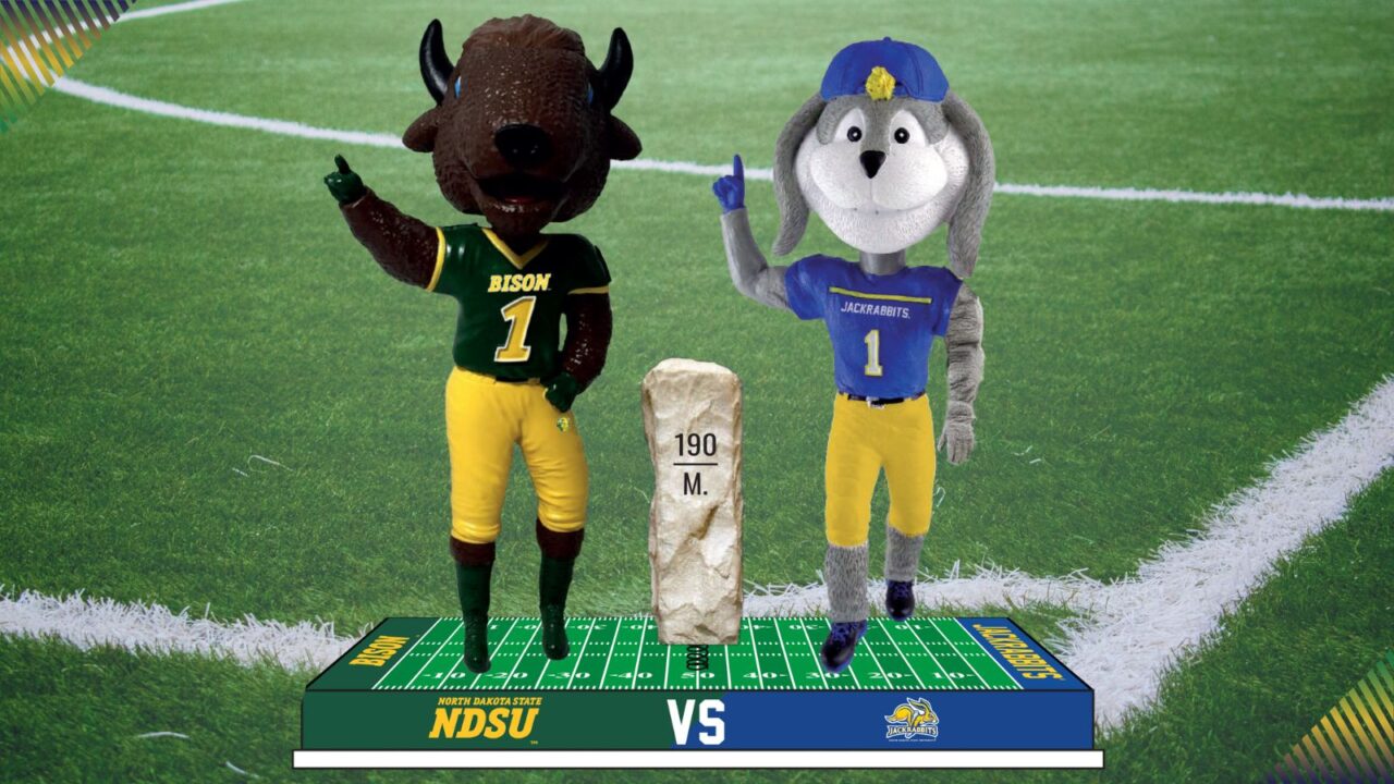 NDSU vs. SDSU Football Dakota Marker Rivalry Bobblehead Unveiled